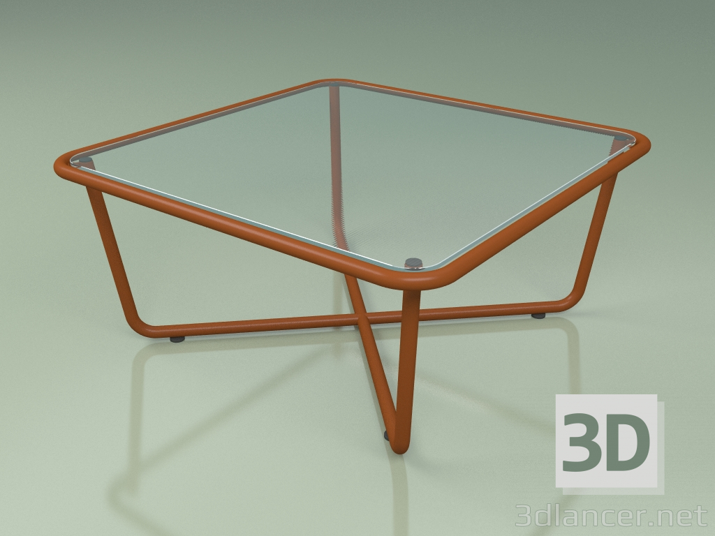 3d модель Стол кофейный 001 (Ribbed Glass, Metal Rust) – превью
