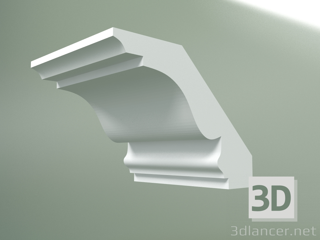3D modeli Alçı korniş (tavan kaidesi) KT130 - önizleme