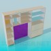 3d модель Мебельная стенка – превью