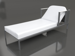Chaise longue with raised headrest (Anthracite)