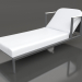 modello 3D Chaise longue con poggiatesta rialzato (Antracite) - anteprima