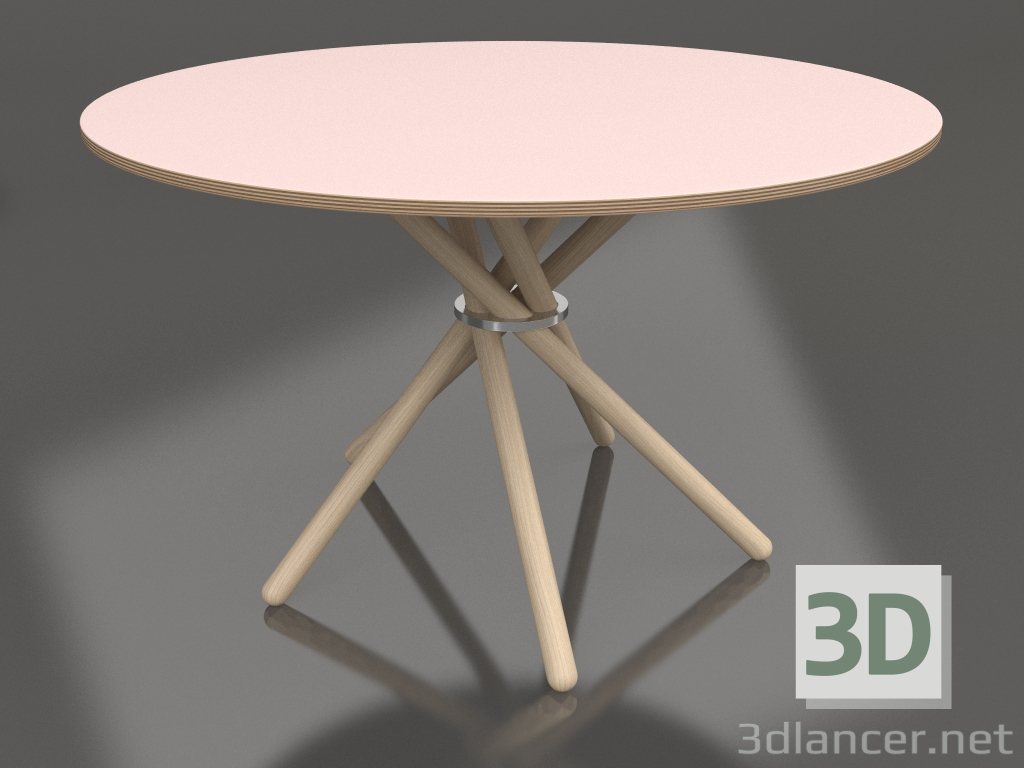 modello 3D Tavolo da pranzo Hector 120 (Linoleum chiaro polvere) - anteprima