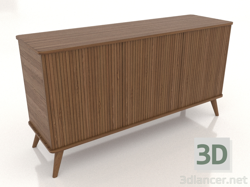 3D Modell Kommode 2 1500x400x800 mm (Nussbaum hell) - Vorschau