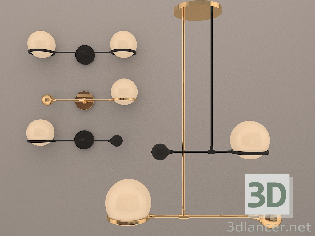 3d Ceiling Light model buy - render