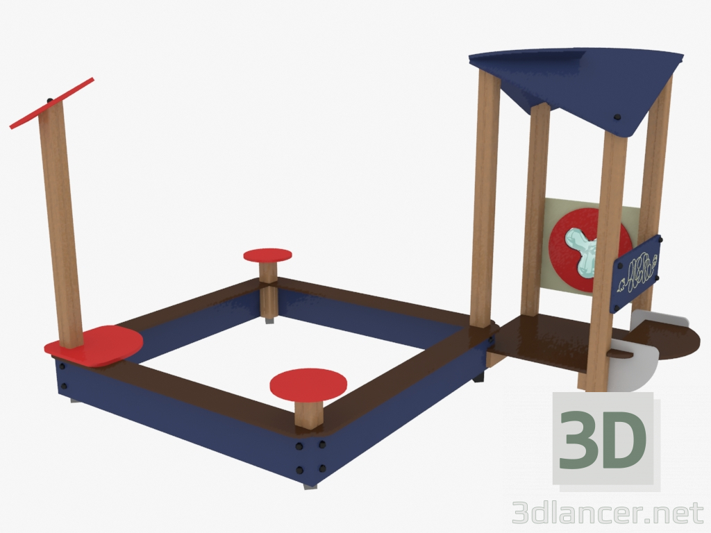 3d model Children's play complex (4438) - preview