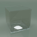 Modelo 3d Vaso de vidro (H 10cm, 10x10cm) - preview