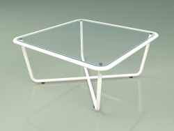 Coffee table 001 (Ribbed Glass, Metal Milk)