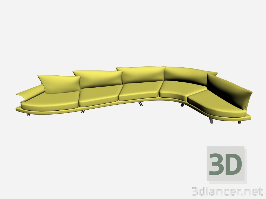 modello 3D Divano Super roy esecuzione speciale 14 - anteprima