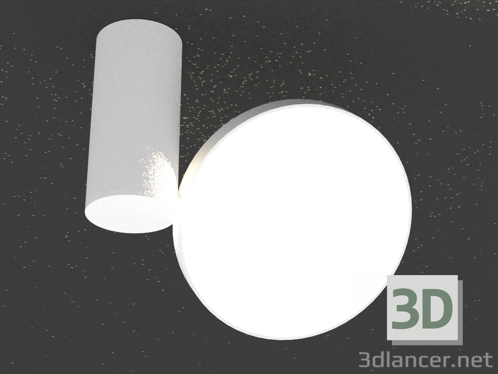 modello 3D Lampada LED Superficie (DL18811_23W Bianco R Dim) - anteprima
