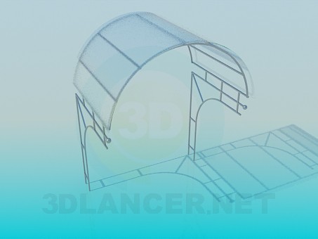 modelo 3D Pabellón de cristal - escuchar modelo 3D Pabellón de cristal - escuchar