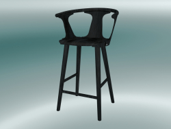 Bar stool In Between (SK7, H 92cm, 58x54cm, Black lacquered oak)