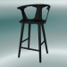 3d model Bar stool In Between (SK7, H 92cm, 58x54cm, Black lacquered oak) - preview