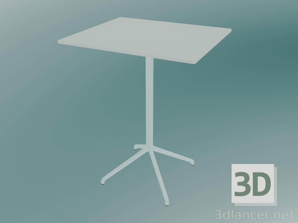 3 डी मॉडल कैफे टेबल स्टिल (65x75 सेमी, एच 95 सेमी, सफेद) - पूर्वावलोकन