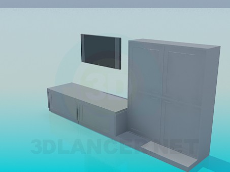 3d модель Мебель для гостинной – превью 3d модель Мебель для гостинной – превью