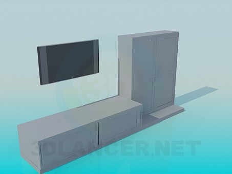 3d модель Мебель для гостинной – превью 3d модель Мебель для гостинной – превью