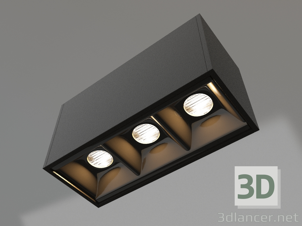 modello 3D Lampada MAG-LASER-45-L84-3W Warm3000 (BK, 15 gradi, 24V) - anteprima