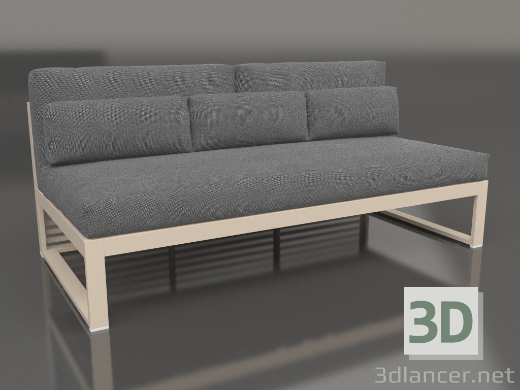 3D Modell Modulares Sofa, Abschnitt 4, hohe Rückenlehne (Sand) - Vorschau