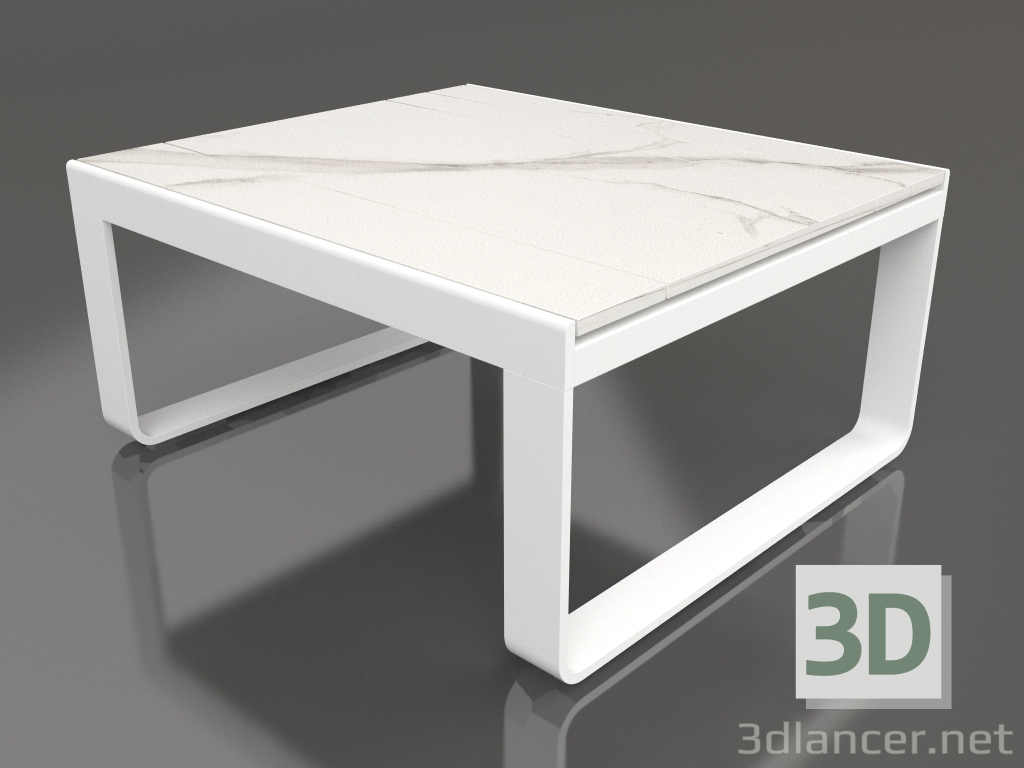 modèle 3D Table club 80 (DEKTON Aura, Blanc) - preview