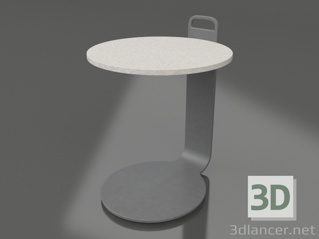 modello 3D Tavolino Ø36 (Antracite, DEKTON Scirocco) - anteprima