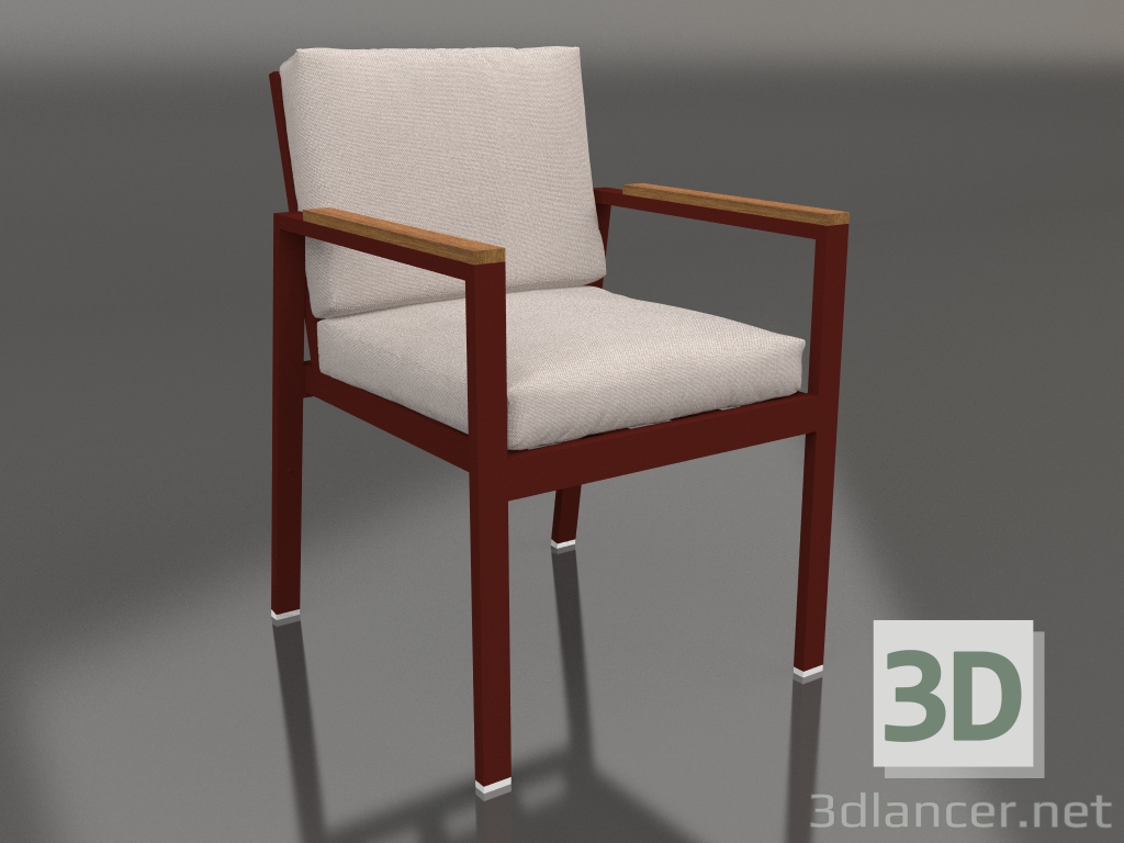 3D modeli Yemek sandalyesi (Şarap kırmızısı) - önizleme
