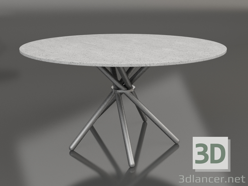 3D modeli Yemek masası Hector 140 (Açık Beton, Açık Gri) - önizleme