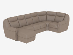 Corner sofa with sleeper