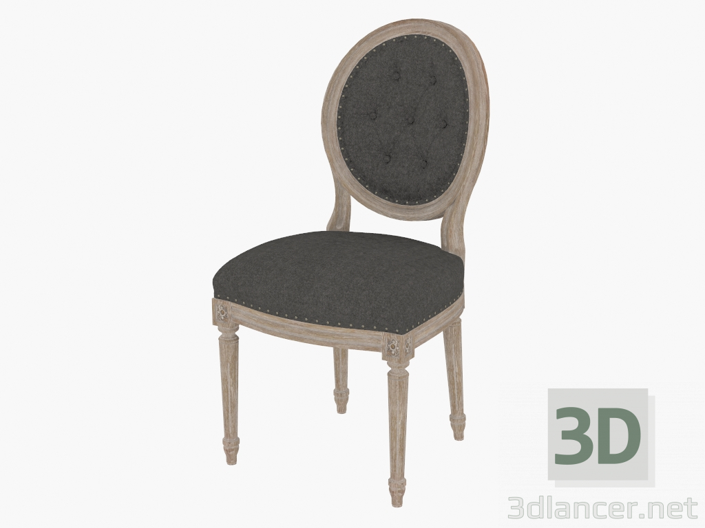 3 डी मॉडल भोजन कुर्सी फ्रेंच विंटेज ऊन लूइस ROUND बटन साइड चेयर (8827.0002.2.W006) - पूर्वावलोकन