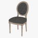 3d model Dining chair FRENCH VINTAGE WOOL LOUIS ROUND BUTTON SIDE CHAIR (8827.0002.2.W006) - preview