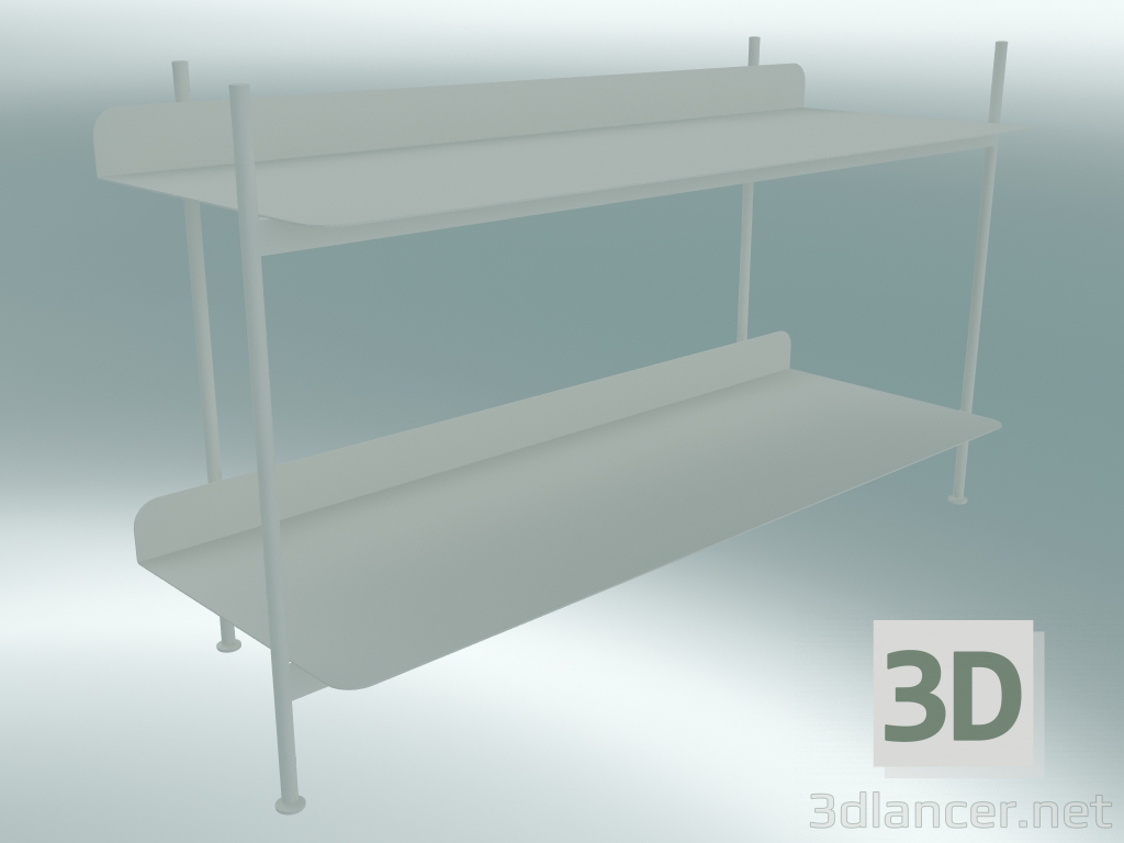 modèle 3D Compilation du système de rack (configuration 1, blanc) - preview