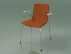 Stuhl 3952 (4 Metallbeine, gepolstert, mit Armlehnen)