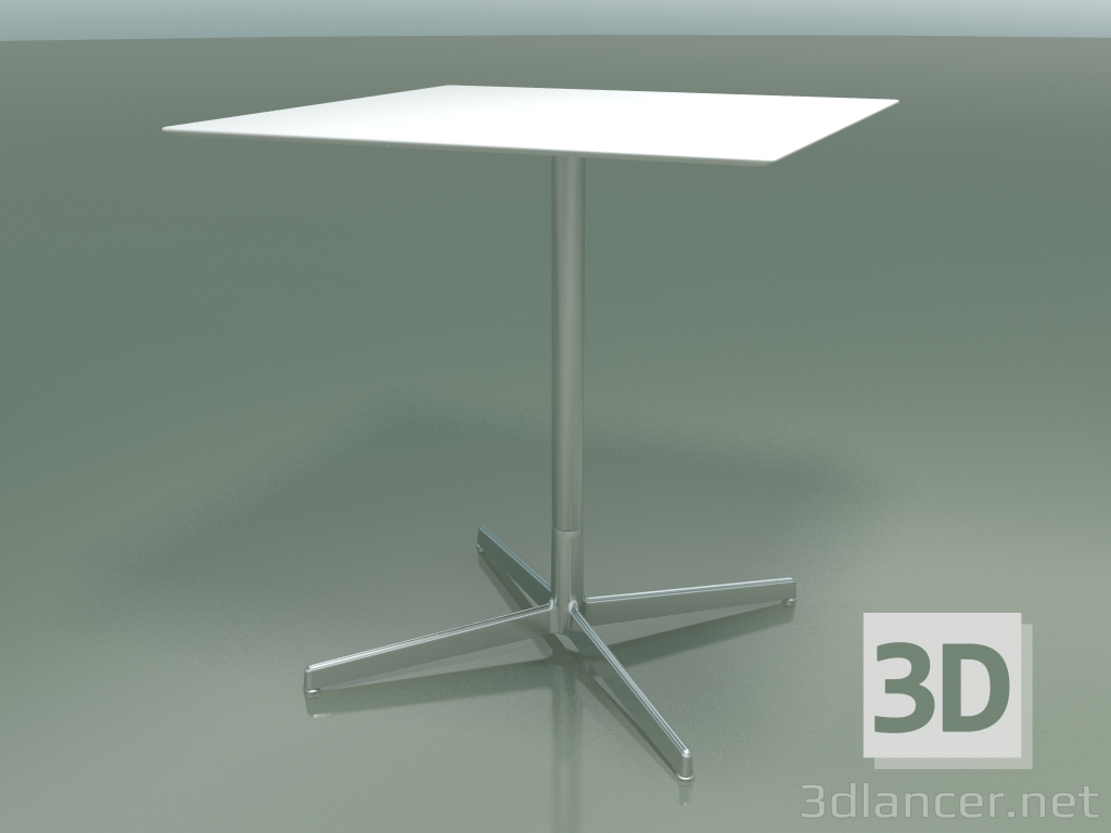 3D Modell Quadratischer Tisch 5549 (H 72,5 - 69 x 69 cm, Weiß, LU1) - Vorschau