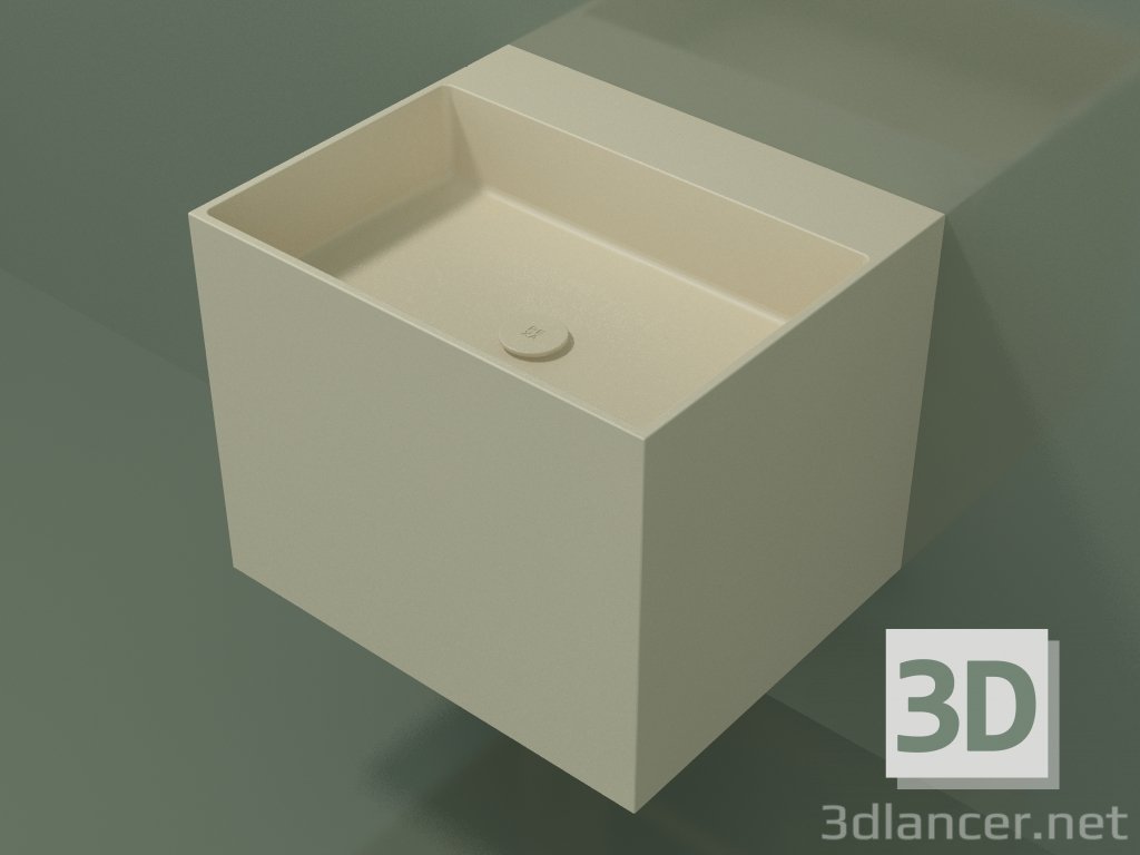 3D modeli Duvara monte lavabo (02UN33302, Bone C39, L 60, P 50, H 48 cm) - önizleme