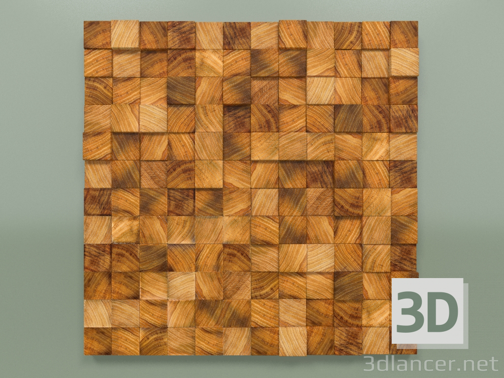 3d model Panel de madera de traza - vista previa