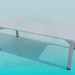 3d model Rectangular desk for office - preview