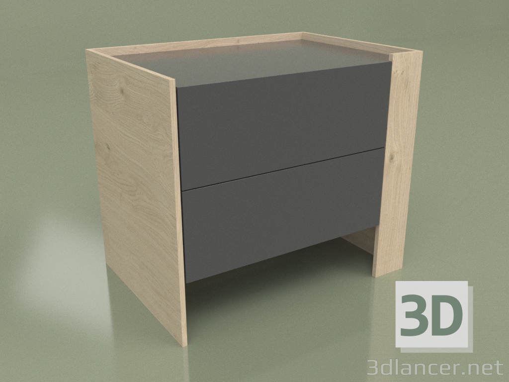 3d model Bedside table CN 200 (Champagne, Anthracite) - preview