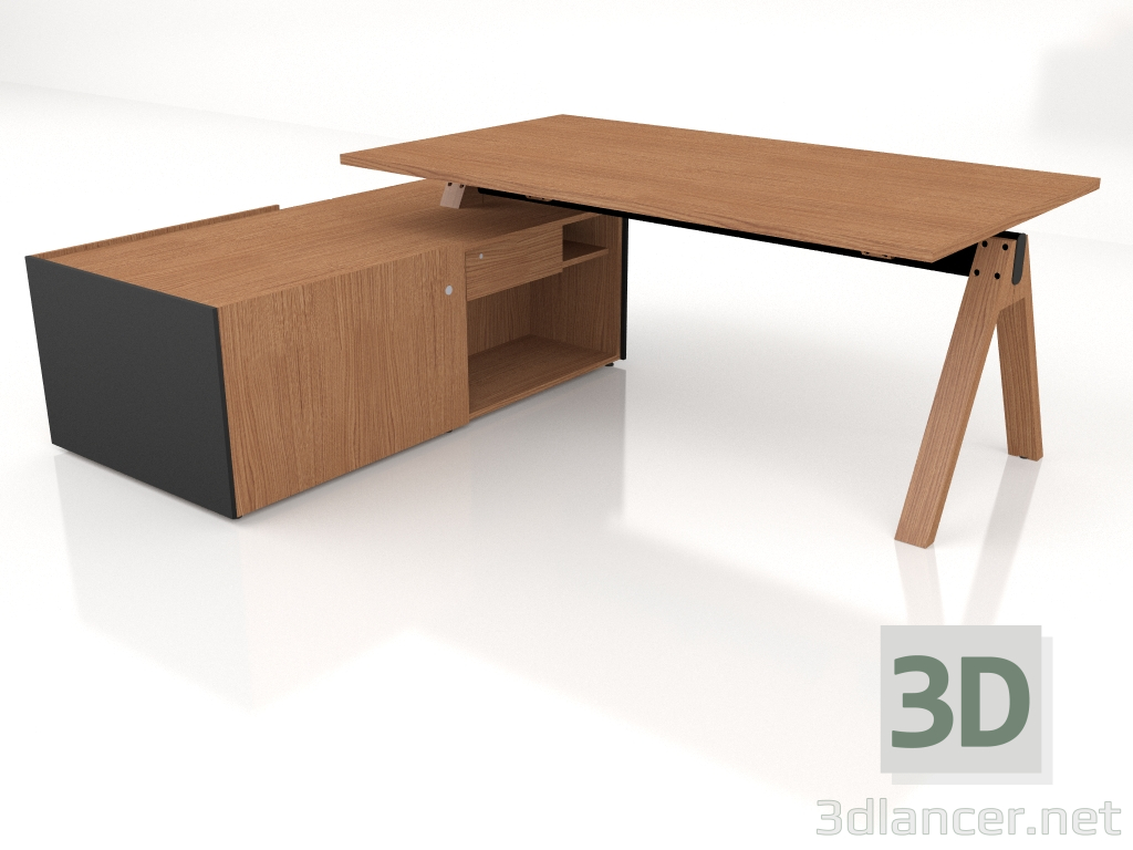 modèle 3D Table de travail Viga Executive V05L (2144x1801) - preview