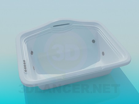 3d модель Большая ванна – превью 3d модель Большая ванна – превью