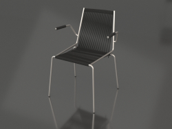 Chair with armrests Noel (Steel Base, Black Flag Halyard)