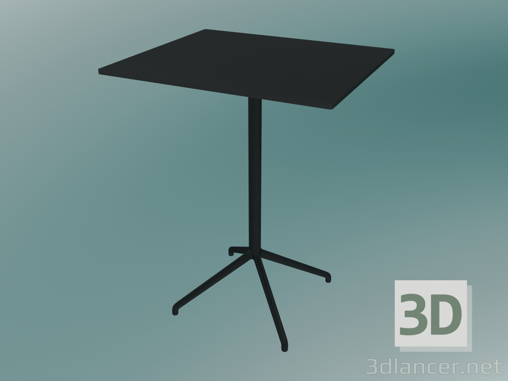 modello 3D Cafe table Still (65x75 cm, H 95 cm, Nero) - anteprima