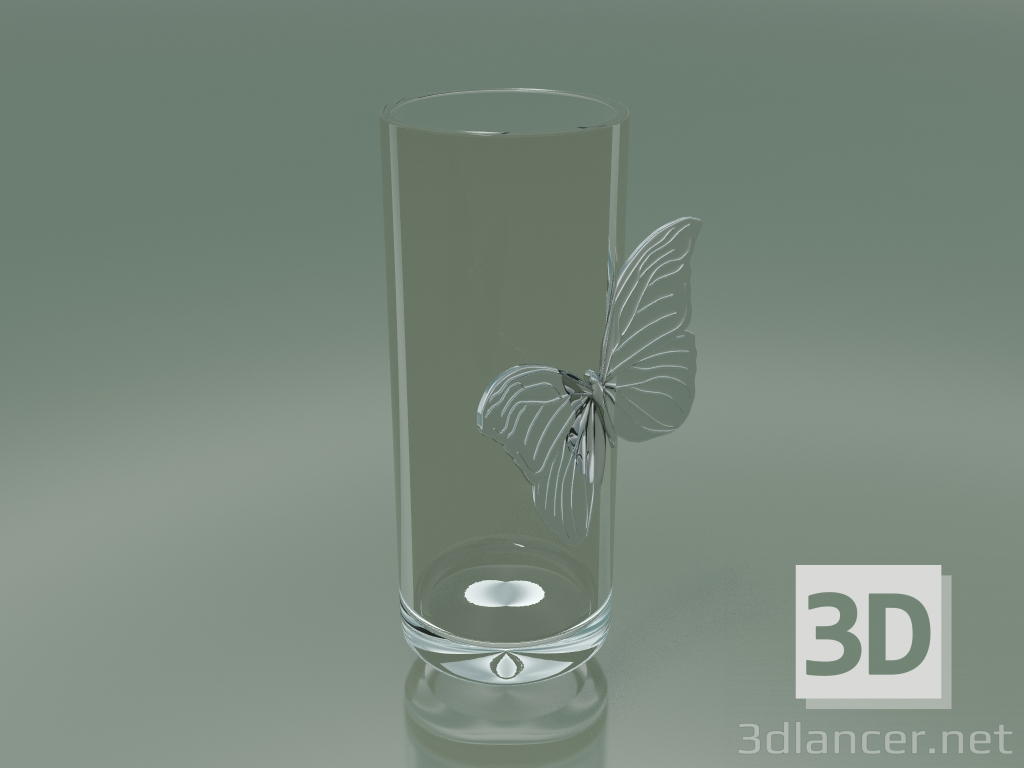 modello 3D Vaso Illusion Butterfly (H 30cm, D 12cm) - anteprima