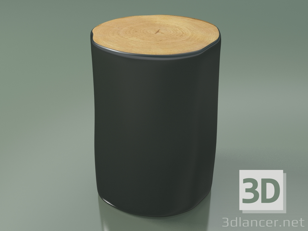 3d model Beech section trunk (L, Glossy Black) - preview