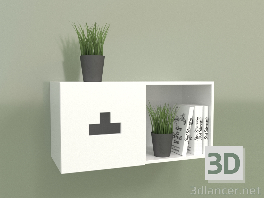 3D Modell Horizontales Wandregal-1 Tetris - Vorschau