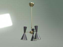 Plafonnier Stilnovo Style 3 lampes (noir)