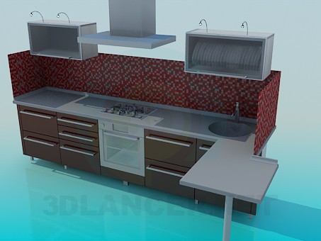 modelo 3D Muebles de cocina - escuchar modelo 3D Muebles de cocina - escuchar