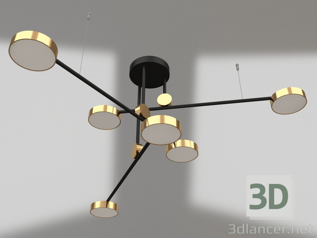 modèle 3D Lustre Rapis bronze (07647-6.20) - preview