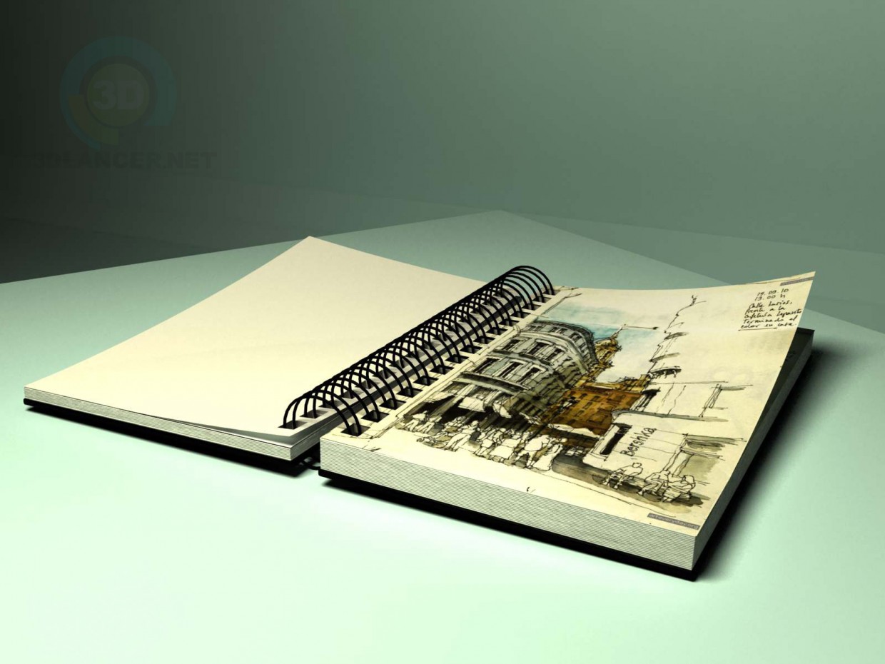 3d model notebook - preview
