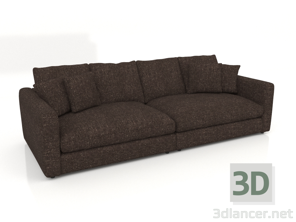 3d model 3-seater sofa Sense (Espresso) - preview