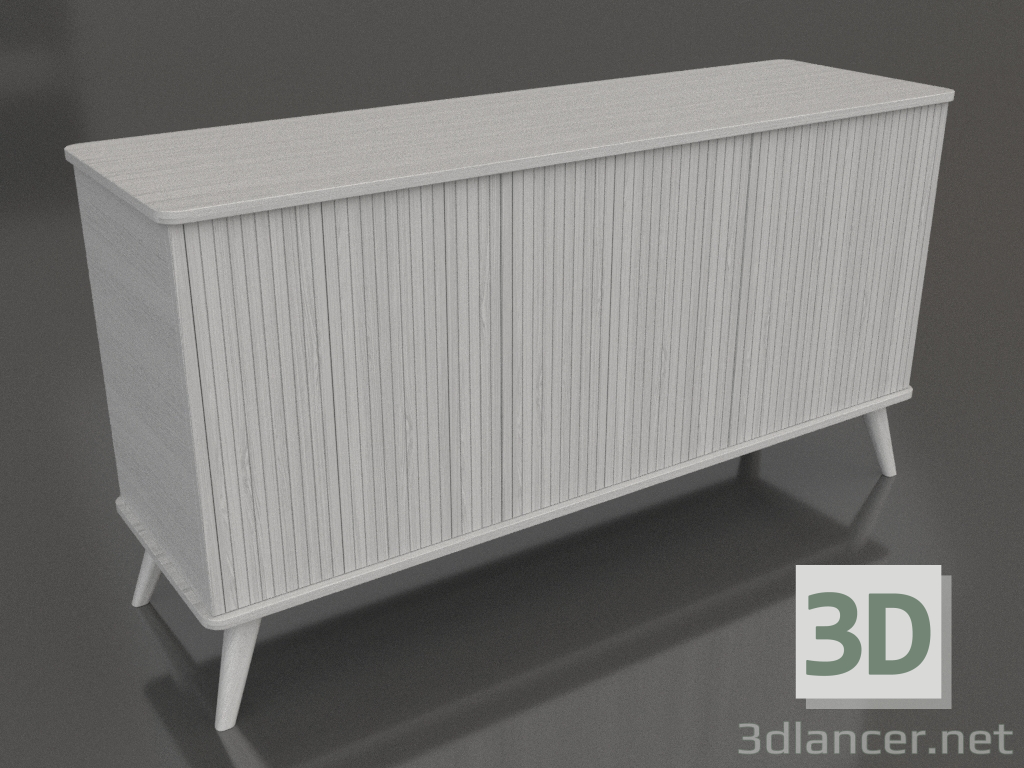 modello 3D Cassettiera 2 1500x400x800 mm (bianco RAL 9010) - anteprima