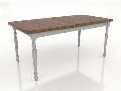Dining table 1600x800 mm (folded, RAL 7044, light walnut)