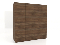 Armario, acabado chapado en nogal F (220x60,8x230 cm)